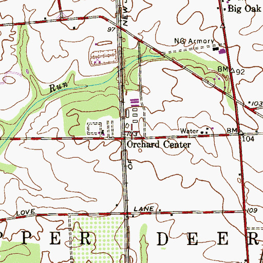 Topographic Map of Orchard Center, NJ