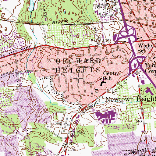 Topographic Map of Orchard Heights, NJ