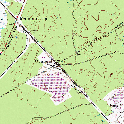 Topographic Map of Ormond, NJ