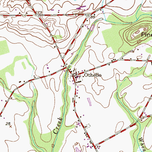 Topographic Map of Othello, NJ