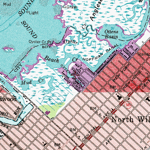 Topographic Map of Ottens Canal, NJ