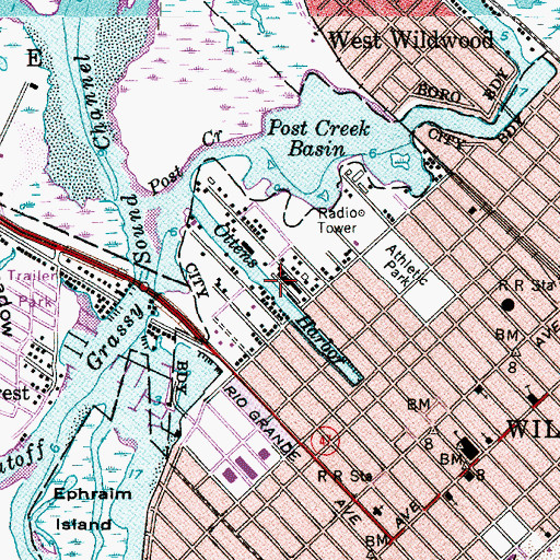 Topographic Map of Ottens Harbor, NJ