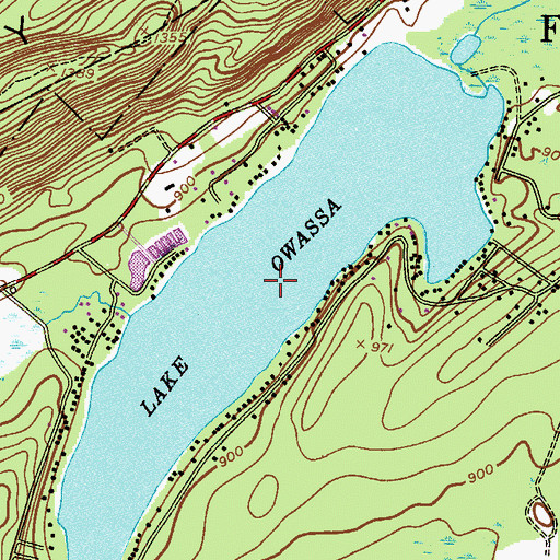 Topographic Map of Lake Owassa, NJ