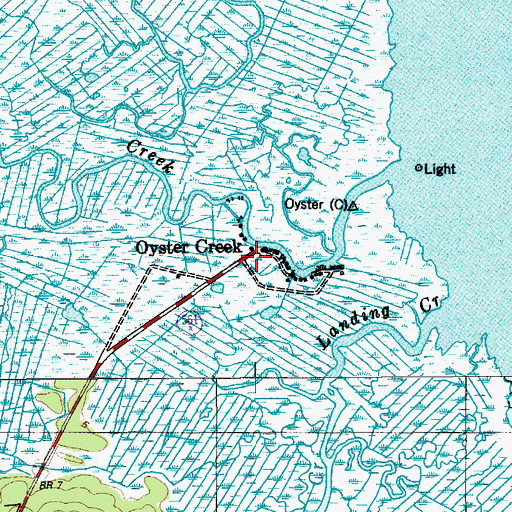 Topographic Map of Oyster Creek, NJ