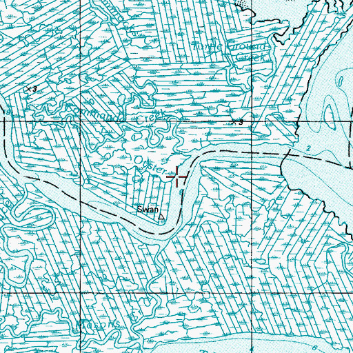 Topographic Map of Oyster Creek, NJ