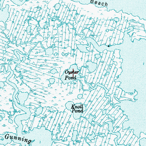 Topographic Map of Oyster Pond, NJ