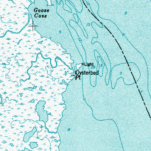 Topographic Map of Oysterbed Point, NJ
