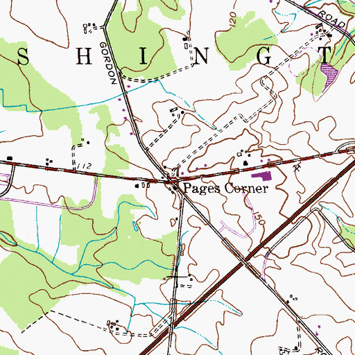 Topographic Map of Pages Corner, NJ