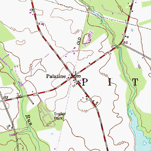 Topographic Map of Palatine, NJ