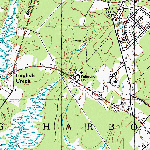 Topographic Map of Palestine Church, NJ