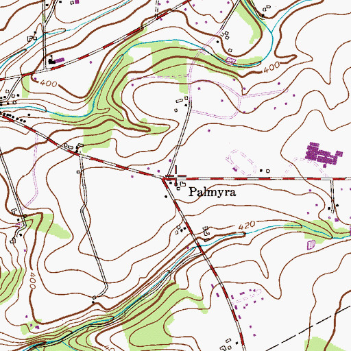 Topographic Map of Palmyra, NJ