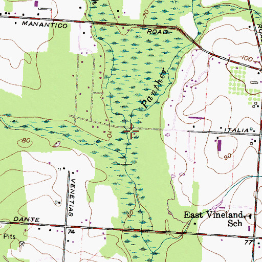 Topographic Map of Panther Branch, NJ