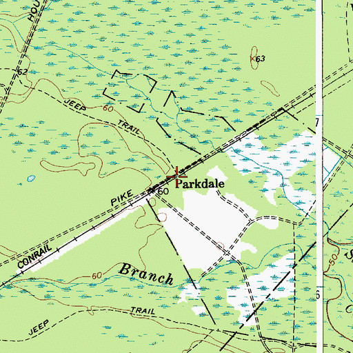 Topographic Map of Parkdale, NJ