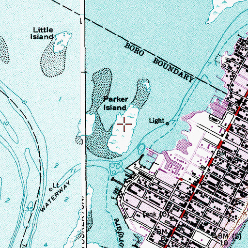 Topographic Map of Parker Island, NJ