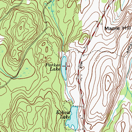 Topographic Map of Parker Lake, NJ