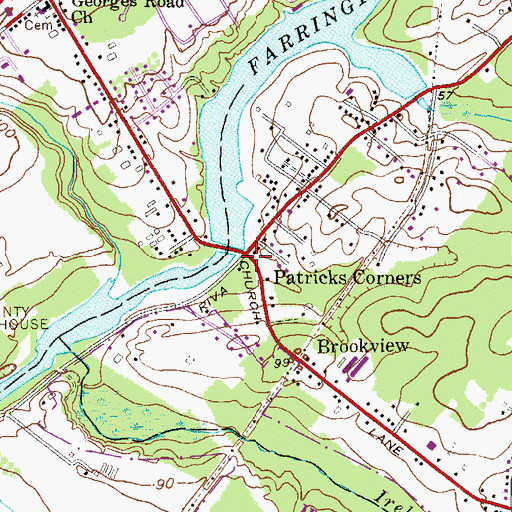 Topographic Map of Patricks Corners, NJ