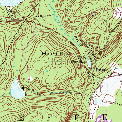 Topographic Map of Mount Paul, NJ