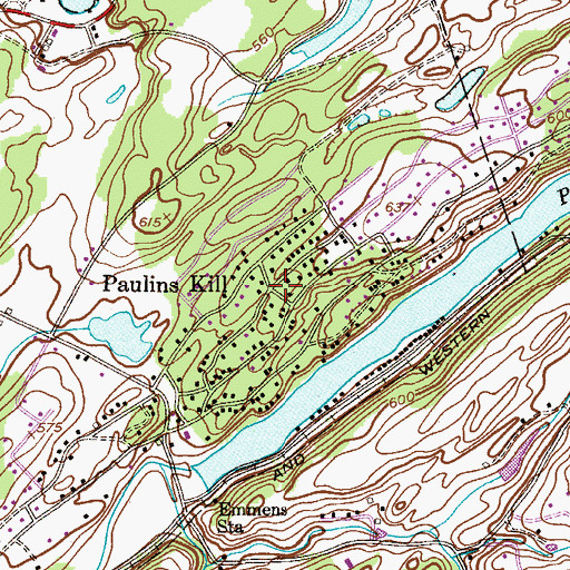 Topographic Map of Paulins Kill, NJ