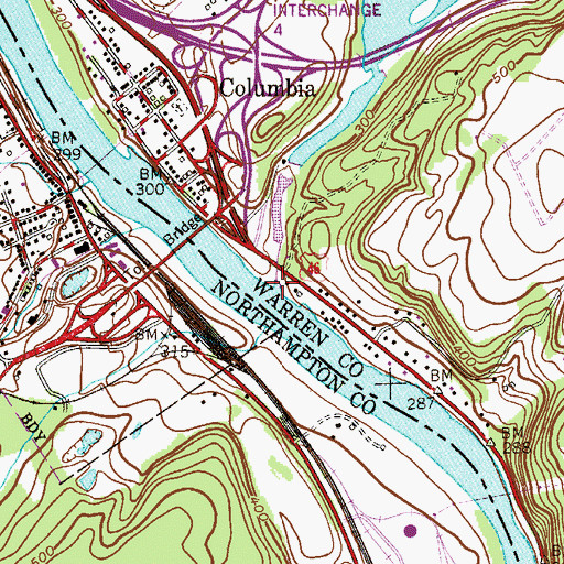 Topographic Map of Paulins Kill, NJ