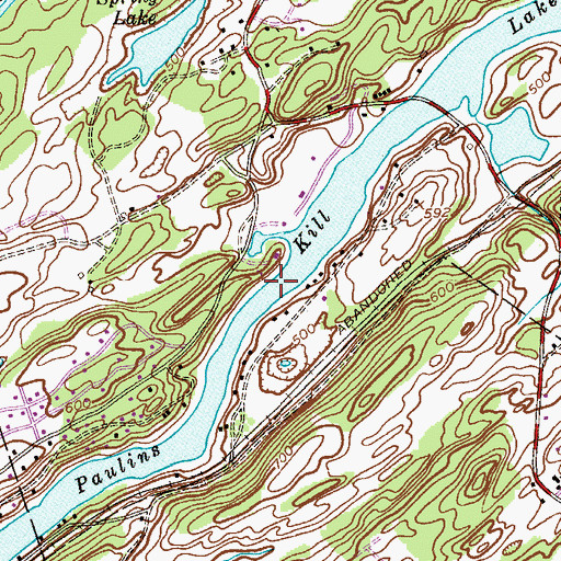 Topographic Map of Paulins Kill Lake, NJ