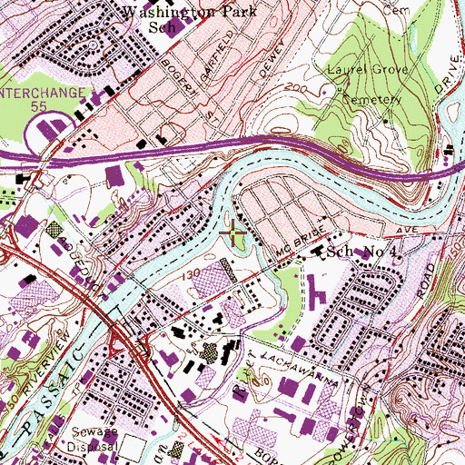 Topographic Map of Peckman River, NJ