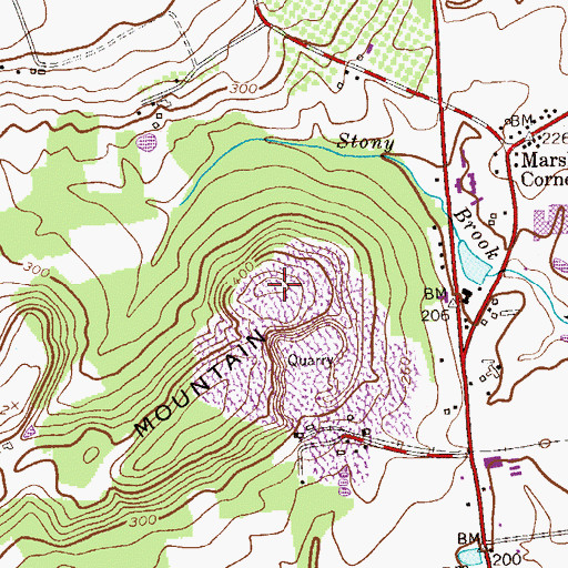 Topographic Map of Pennington Mountain, NJ