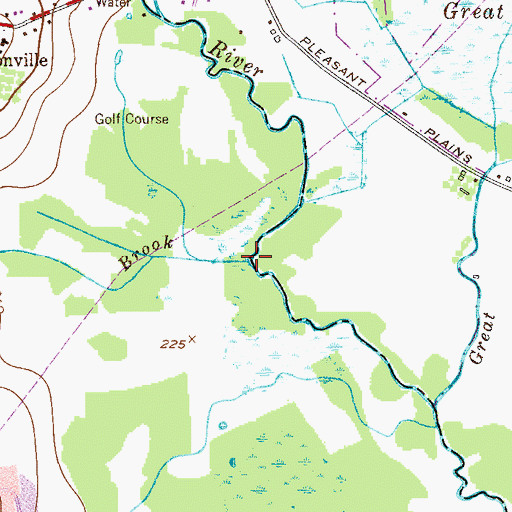Topographic Map of Penns Brook, NJ