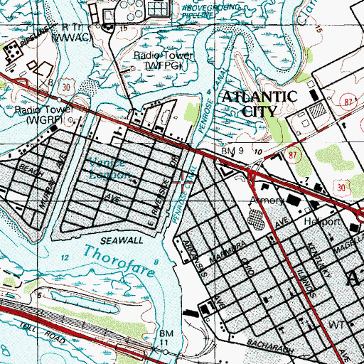 Topographic Map of Penrose Canal, NJ