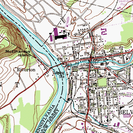 Topographic Map of Pequest River, NJ