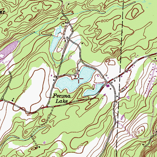 Topographic Map of Perona Lake, NJ