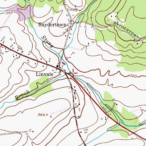 Topographic Map of Peters Brook, NJ
