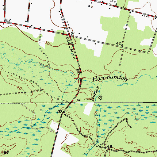 Topographic Map of Petties Branch, NJ