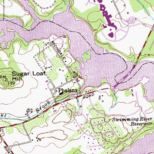 Topographic Map of Phalanx, NJ