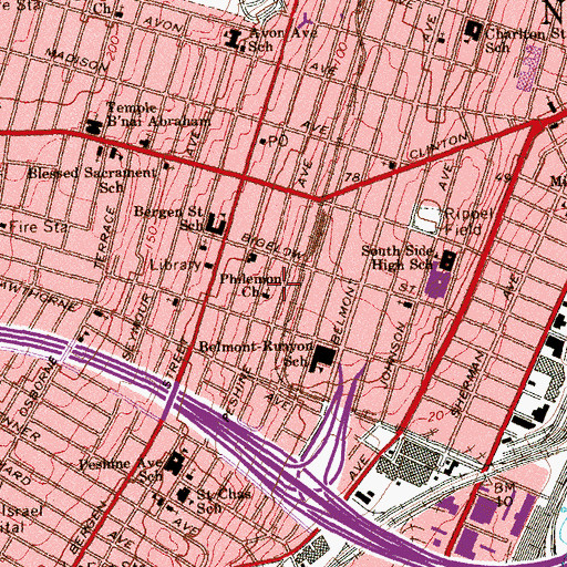 Topographic Map of Philemon Church (historical), NJ