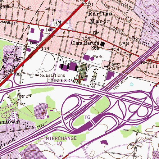 Topographic Map of Phoenix, NJ