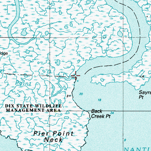 Topographic Map of Pier Point Creek, NJ