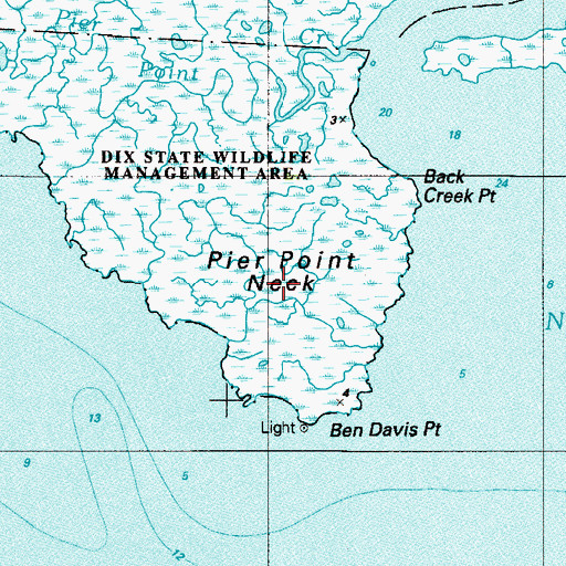 Topographic Map of Pier Point Neck, NJ