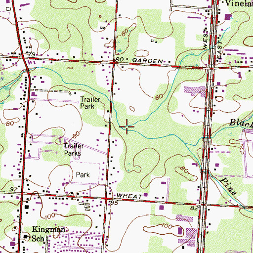 Topographic Map of Pine Branch, NJ