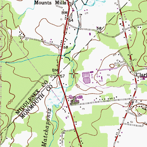Topographic Map of Pine Brook, NJ