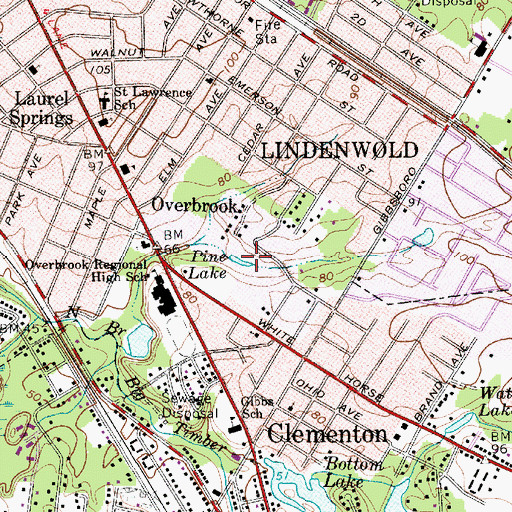 Topographic Map of Pine Lake, NJ
