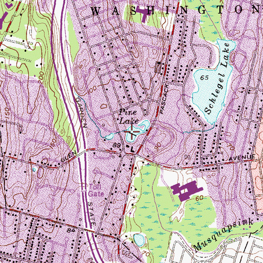 Topographic Map of Pine Lake, NJ