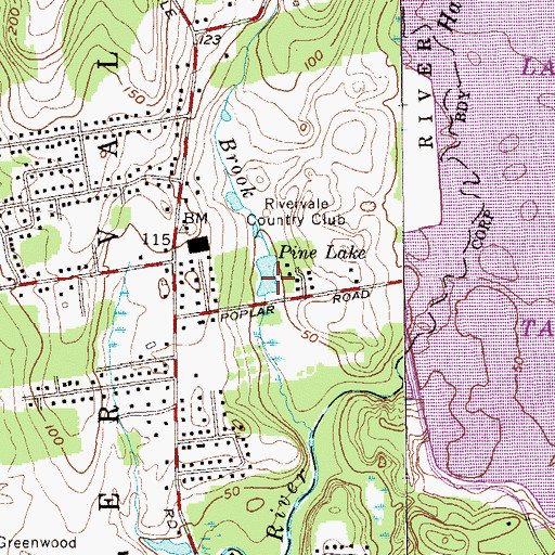 Topographic Map of Pine Lake, NJ