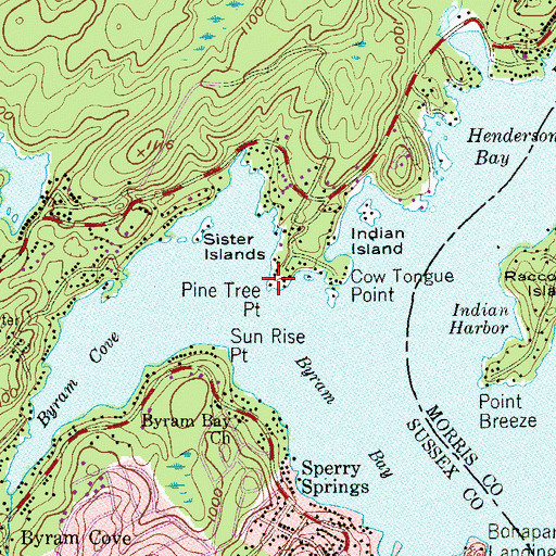 Topographic Map of Pine Tree Point, NJ