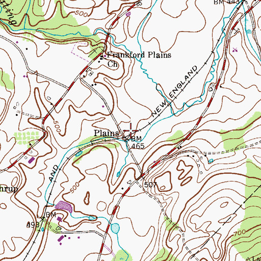 Topographic Map of Plains, NJ
