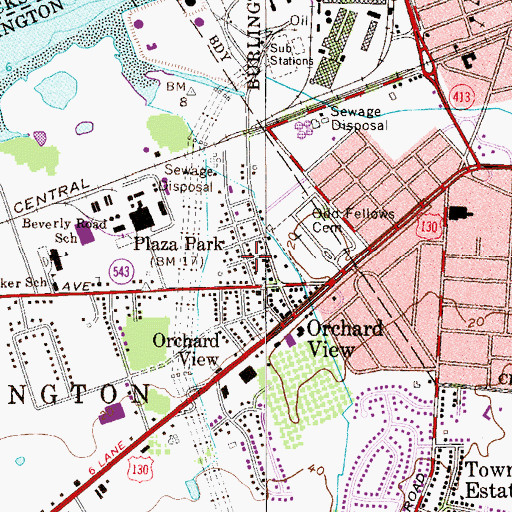 Topographic Map of Plaza Park, NJ