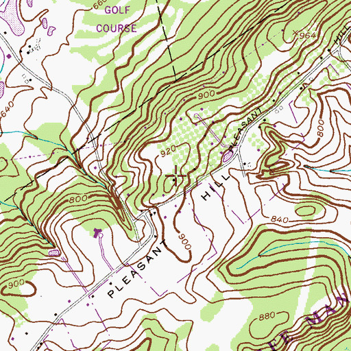 Topographic Map of Pleasant Hill, NJ