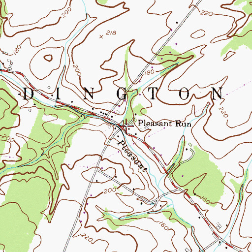 Topographic Map of Pleasant Run, NJ