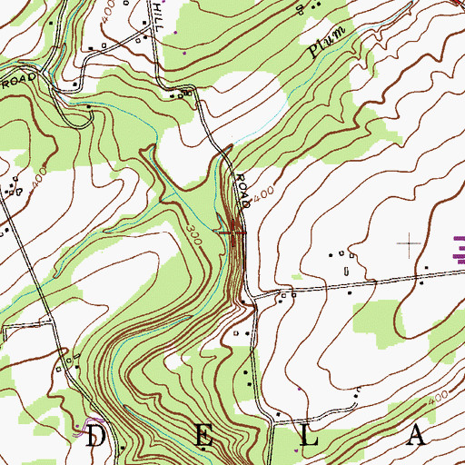 Topographic Map of Plum Brook, NJ