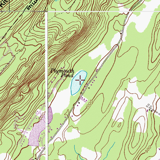 Topographic Map of Plymouth Pond, NJ