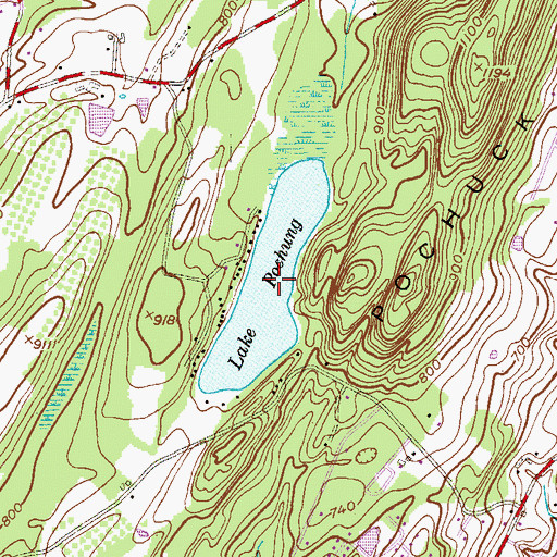 Topographic Map of Lake Pochung, NJ